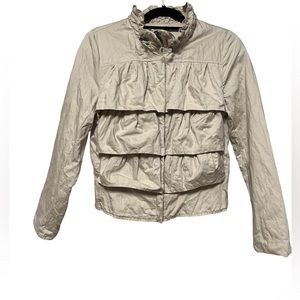 Kenneth Cole Ruffle Jacket- Long Sleeve Zip Up  (Size M)